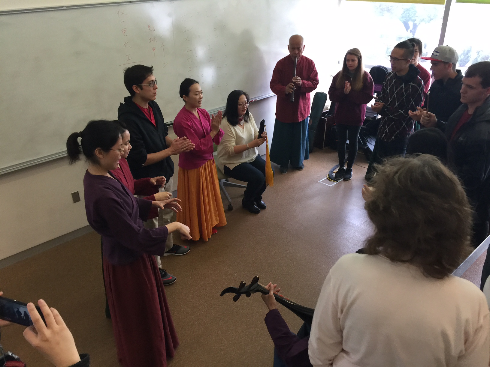 group playing instruments